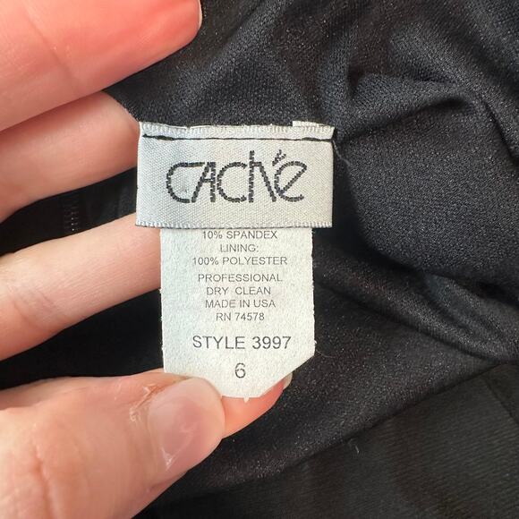 Vintage Y2k Caché Maxi Dress Backless Long Formal Crystal Mermaid Evening Gown - Picture 11 of 11